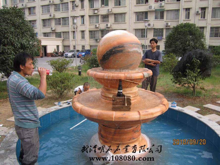 恩施大理石風水球噴泉